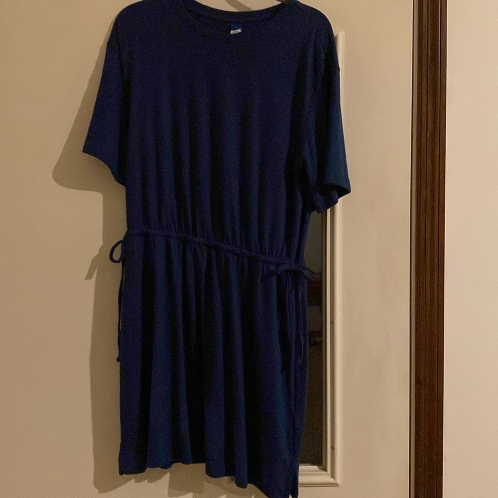 Old Navy NWT navy mini dress with drawstring waist